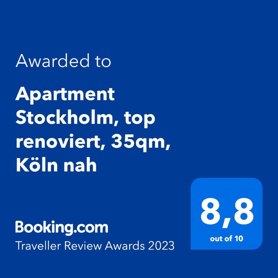 Apartment Stockholm, Top Renoviert, 35Qm, Koln Nah Bergisch Gladbach Esterno foto